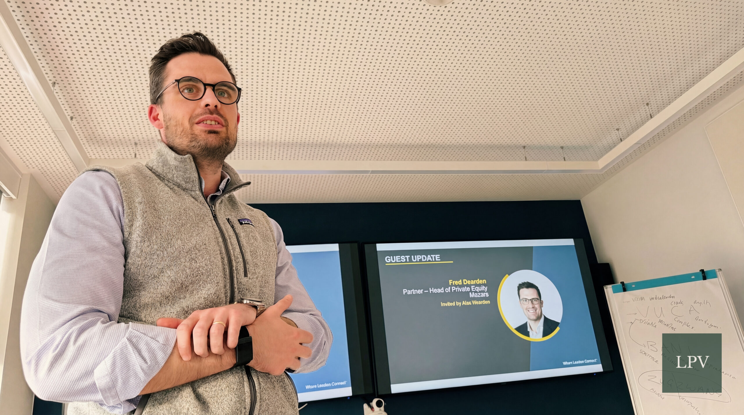 Industry leaders discussing VUCA and BANI insights at Corporate Connections meeting in London.