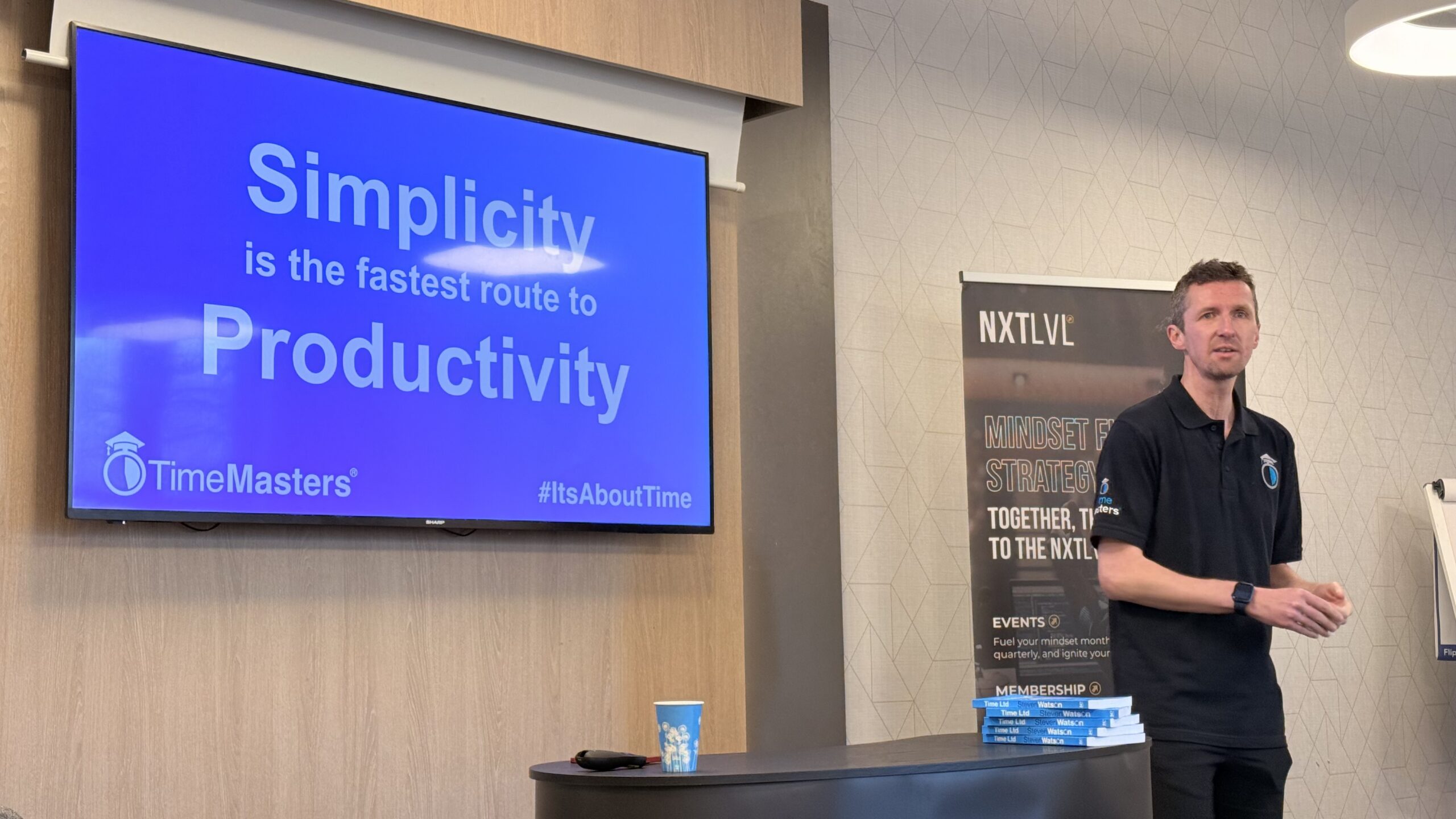 Steven Watson discusses simplicity as key to productivity in time management strategies.