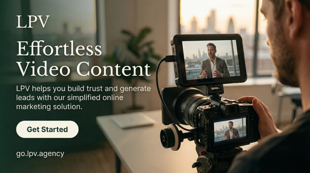 Effortless video marketing strategy to build trust and generate leads online.
