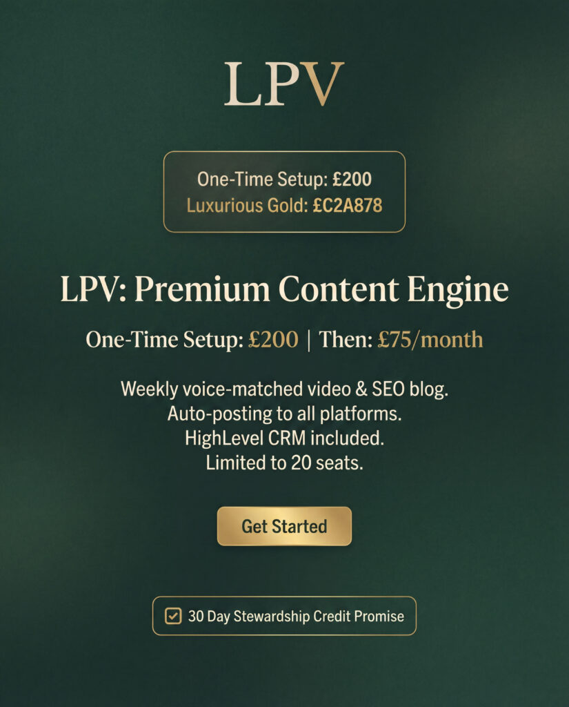LPV's Social Media Autopilot pricing: £75/month for tailored scripts and video editing.