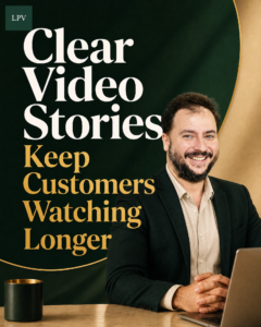 Browser QA only: write a short test post about why clear video stories help business owners keep att