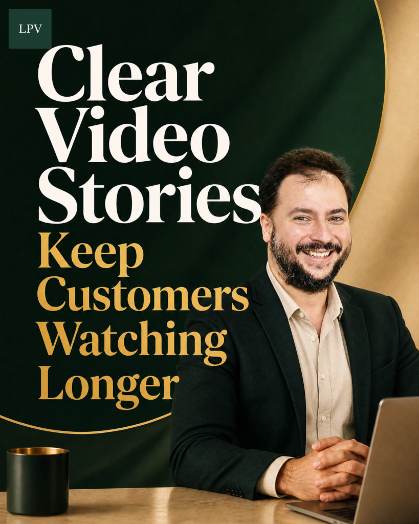 Browser QA only: write a short test post about why clear video stories help business owners keep att