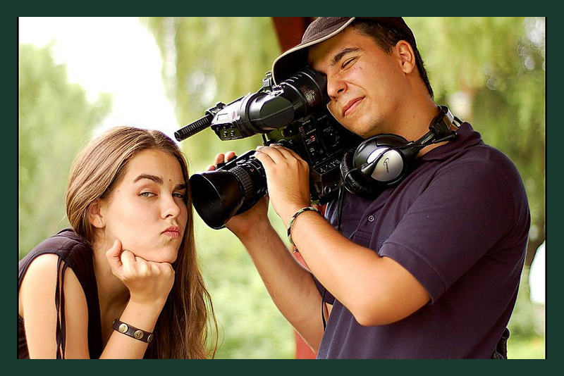 Alex directing regional TV broadcast, foundations of B2B video marketing agency London
