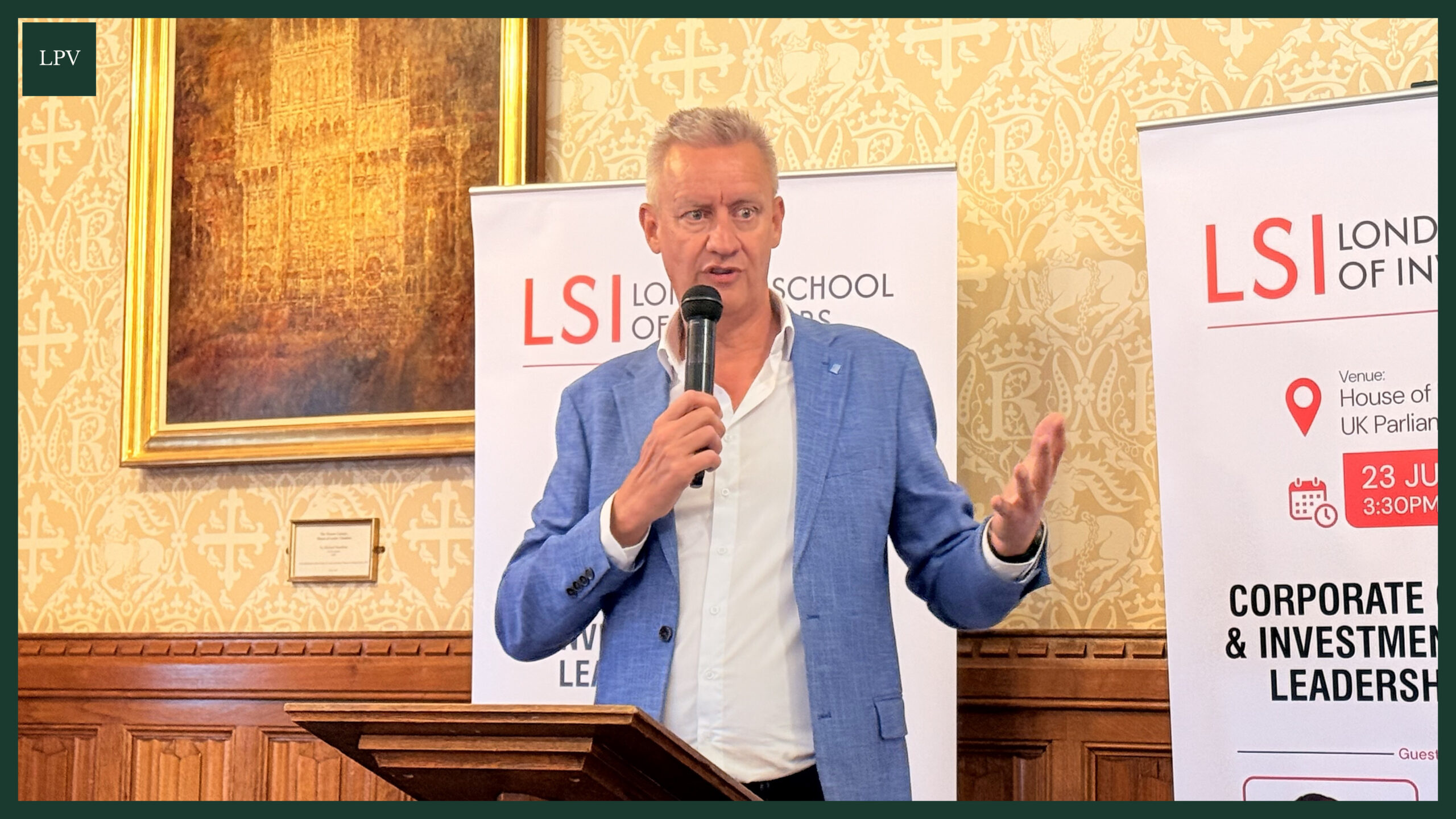 Alex and Russell Dalgleish at House of Lords, London, discussing trust and governance