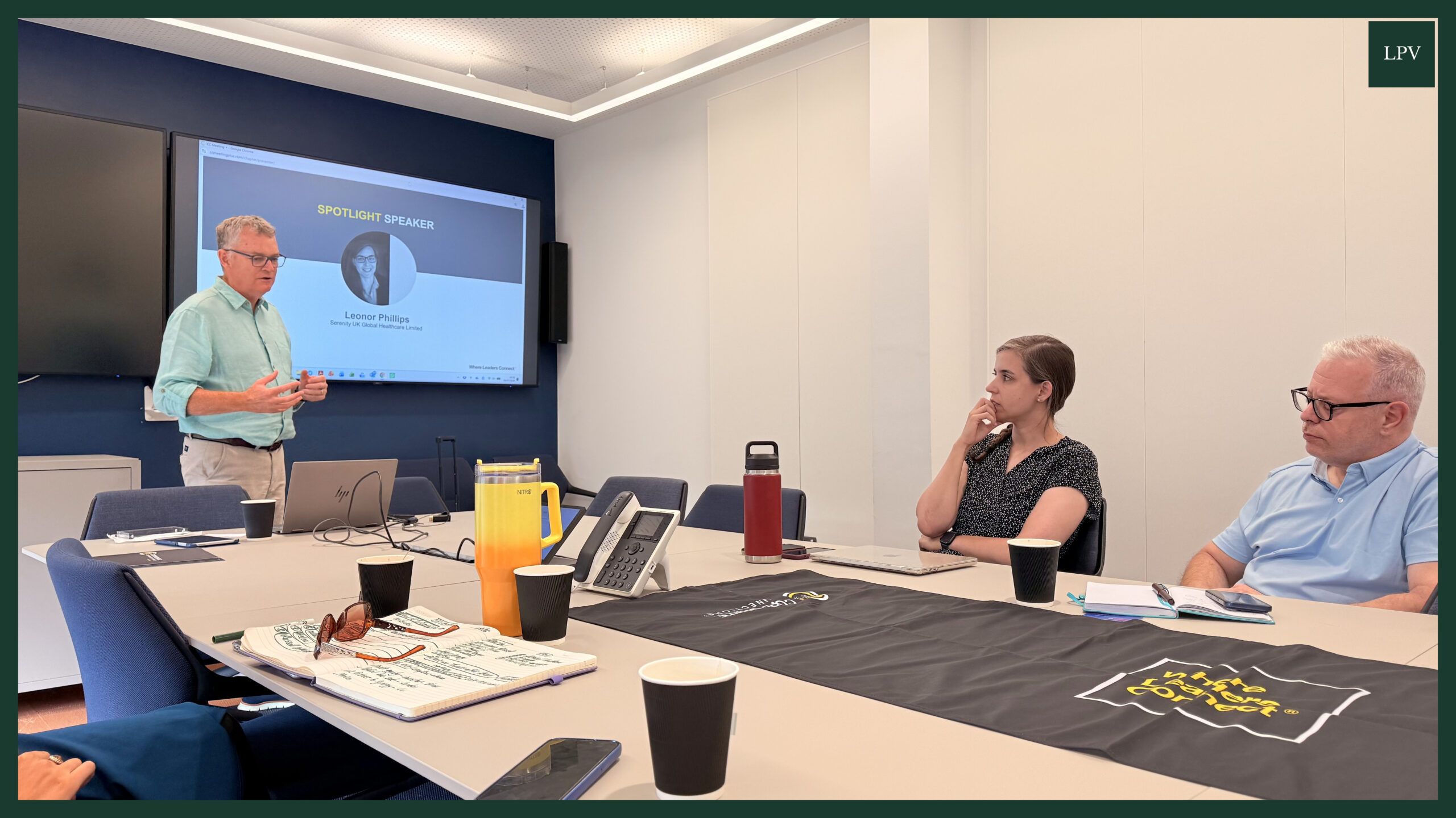 Leonor Phillips speaking at Corporate Connections, highlighting health, leadership, and business conversations in London.