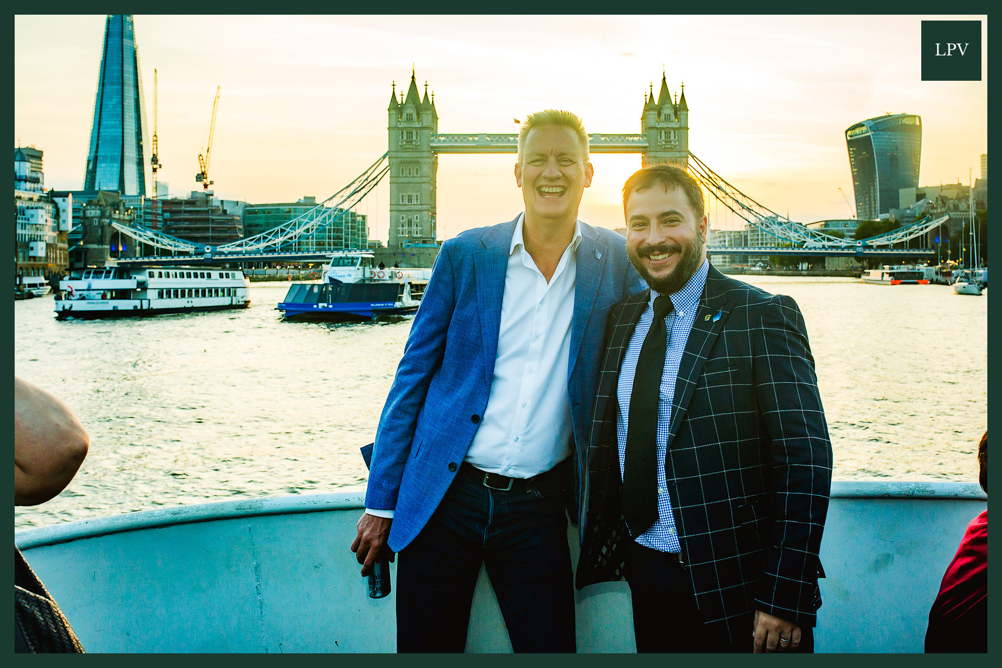 Russell Dalgleish and Alex at Thames networking event, London business partners