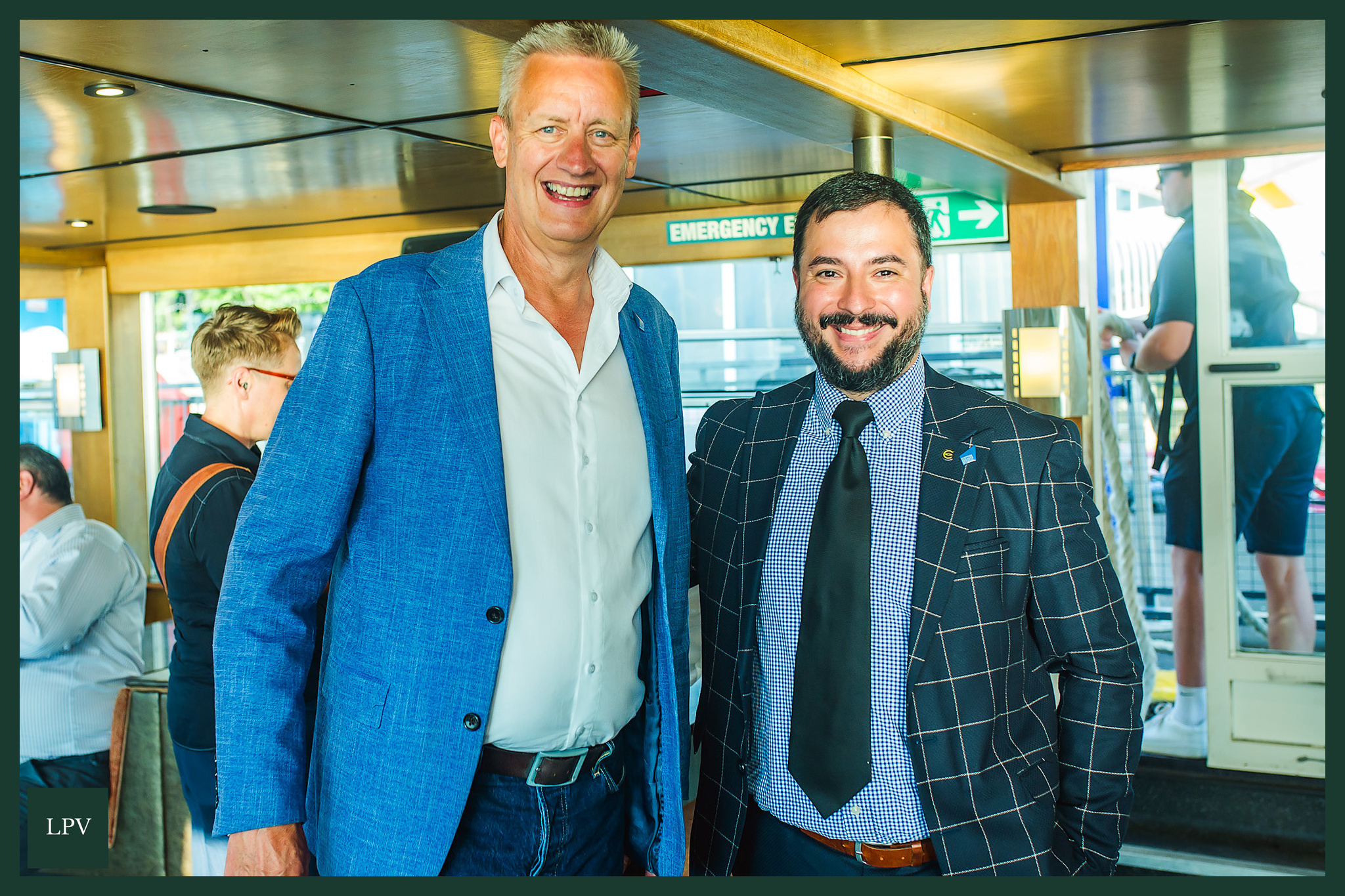Russell Dalgleish with Alex at Thames networking event, London business partners