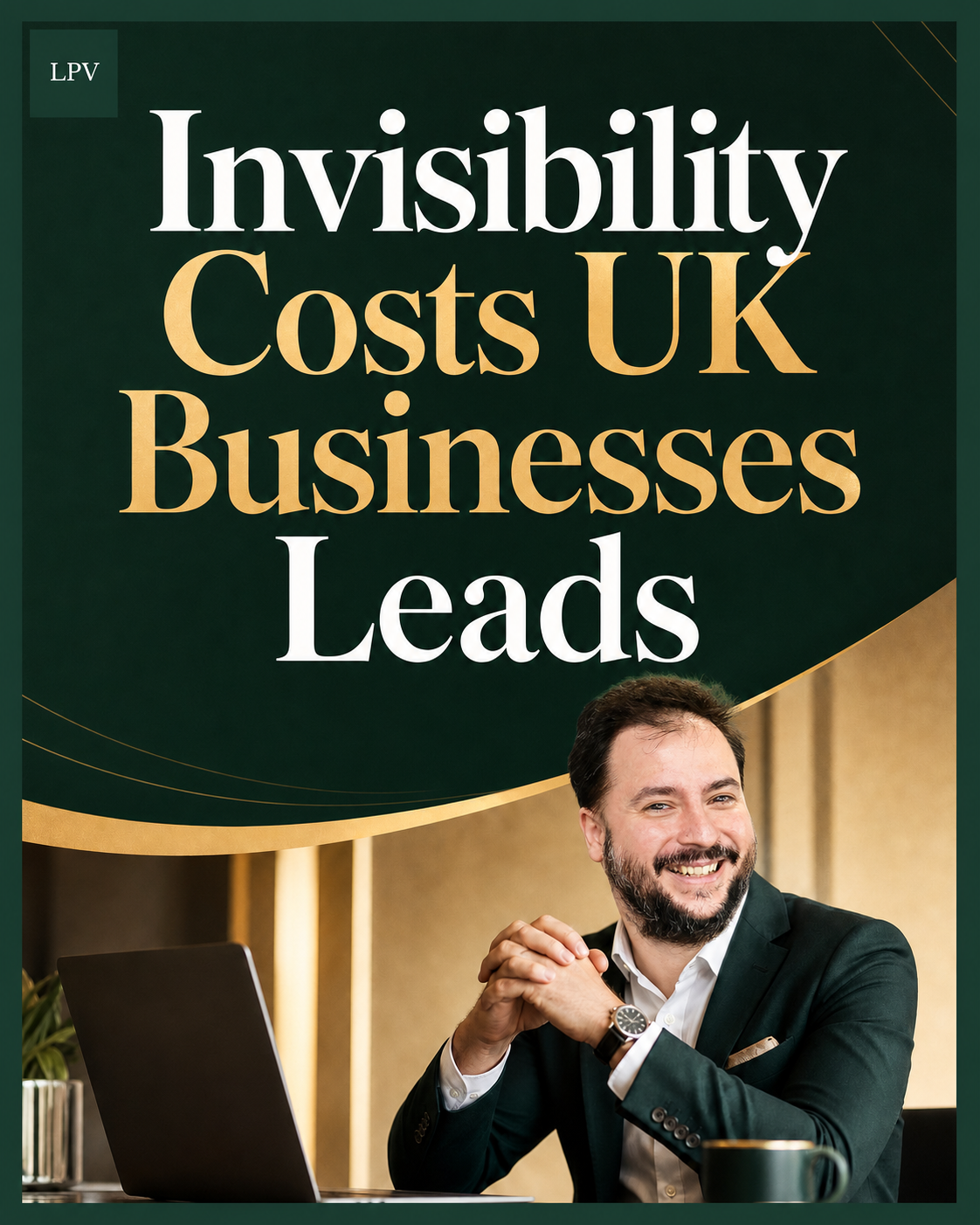 Male business owner reviewing credible London social media marketing profiles online