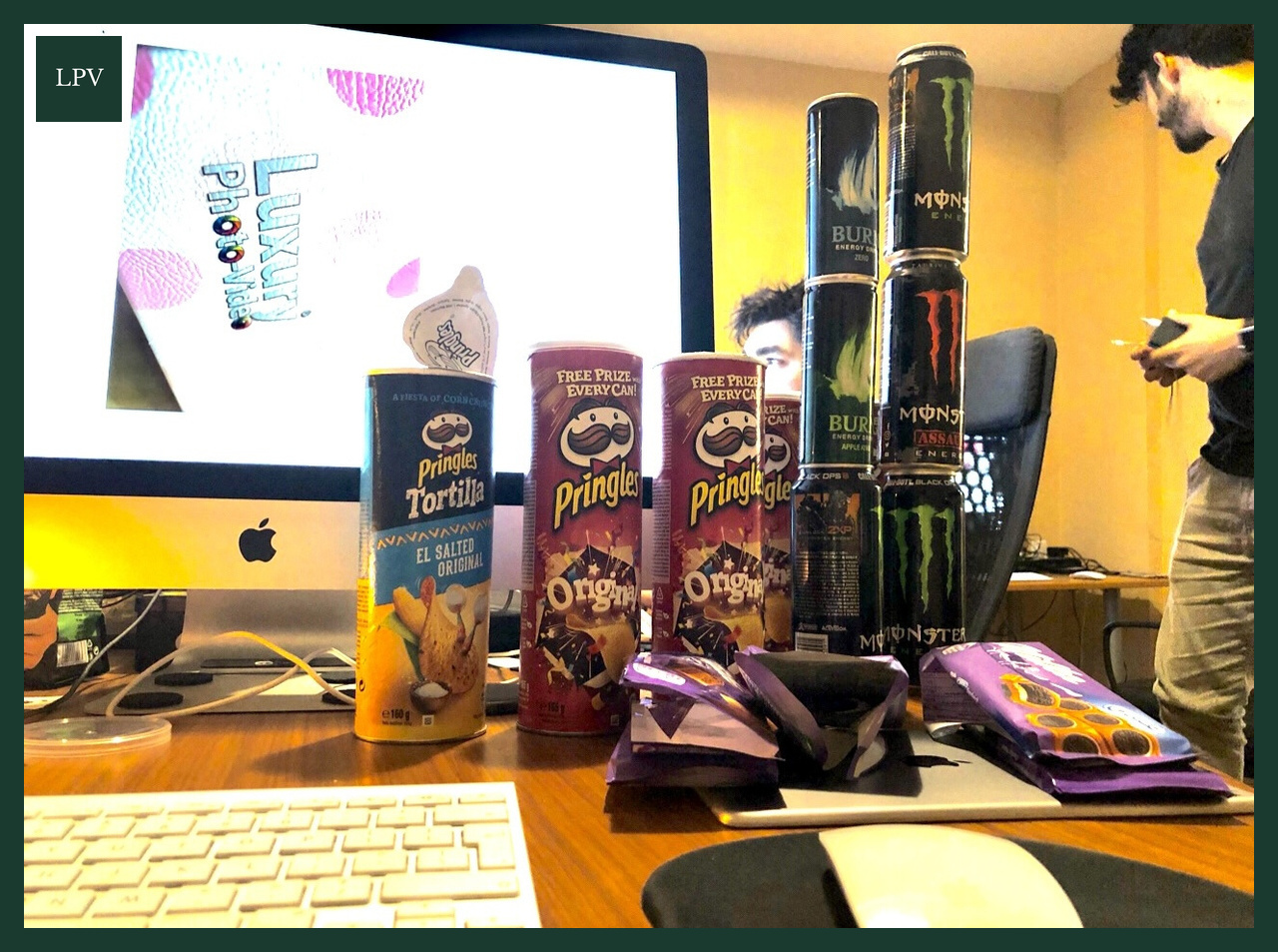 Male business owner managing busy diary for London social media marketing