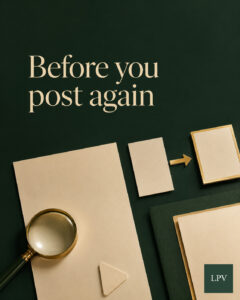 Before you post again