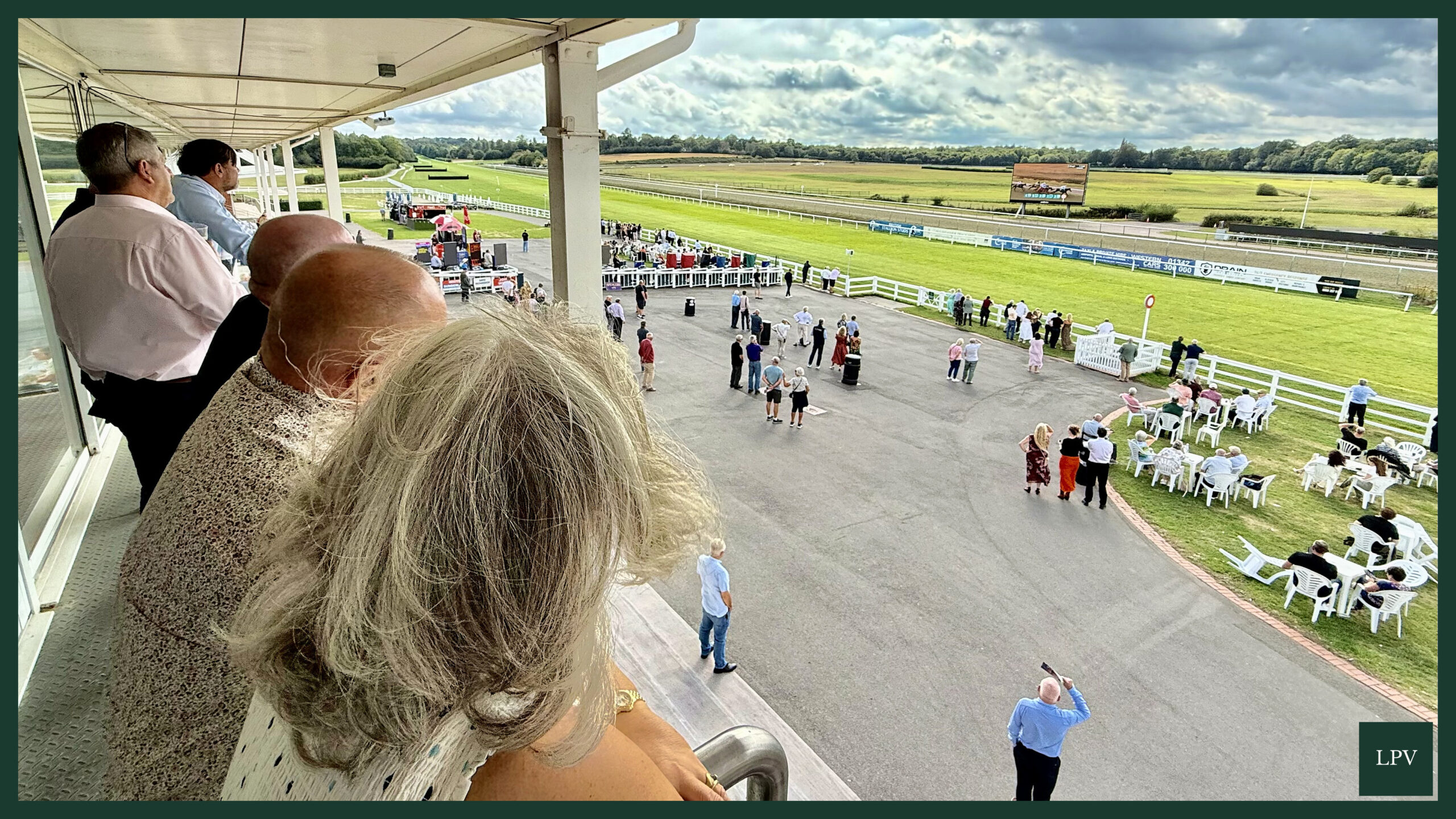 Male business owner networking at Lingfield Park, building B2B video marketing connections in London