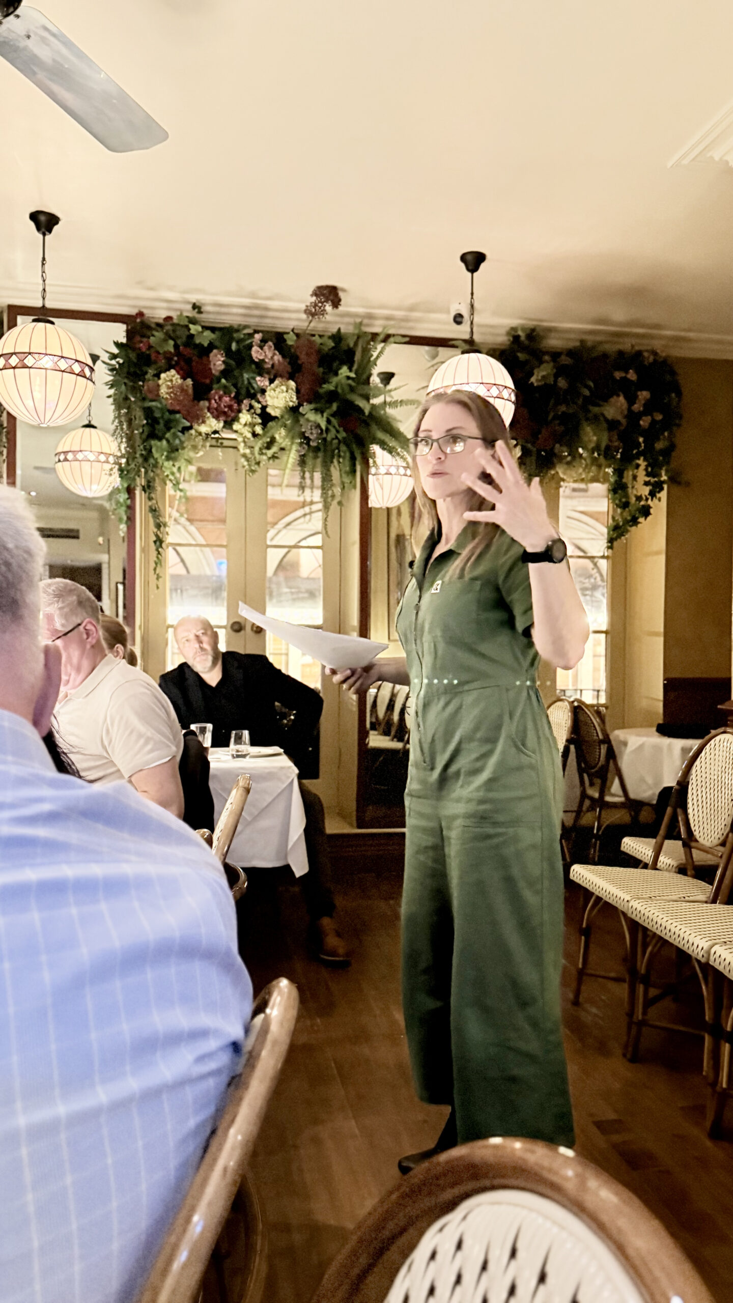 Guests sharing practical business conversations at The Dugout London Dinner in Covent Garden