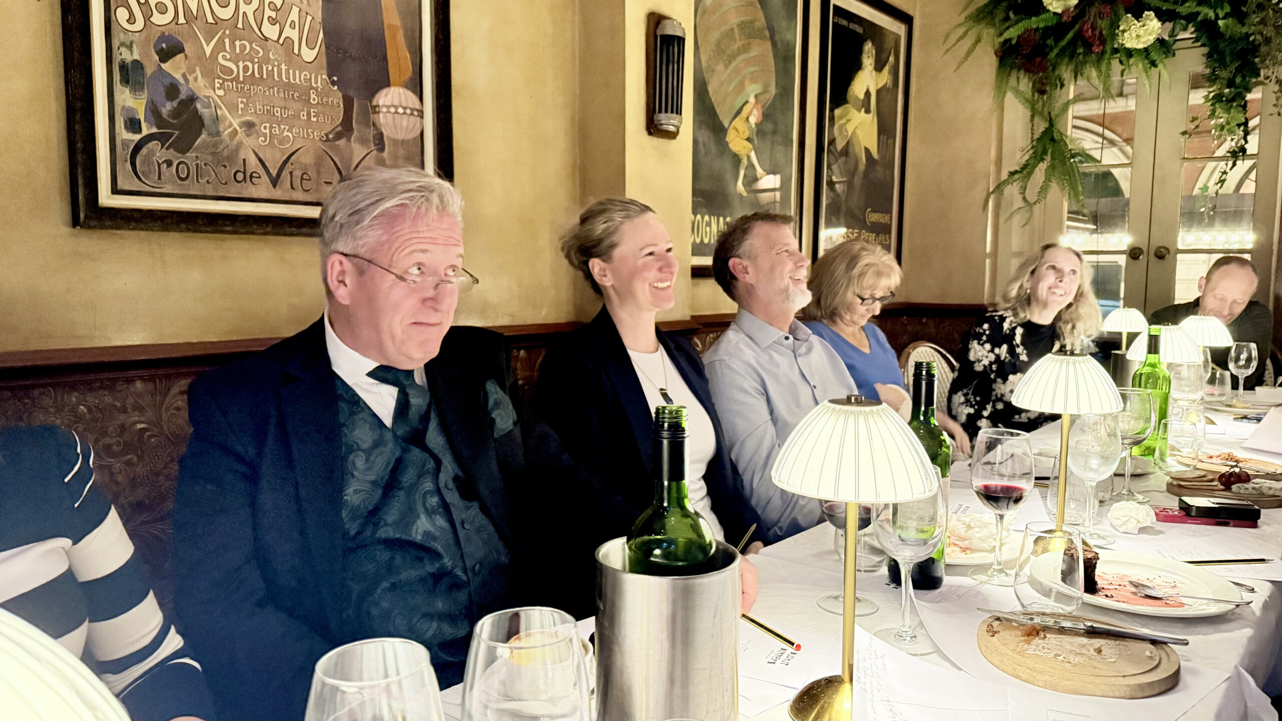 Practical business conversations at The Dugout London Dinner in Covent Garden.