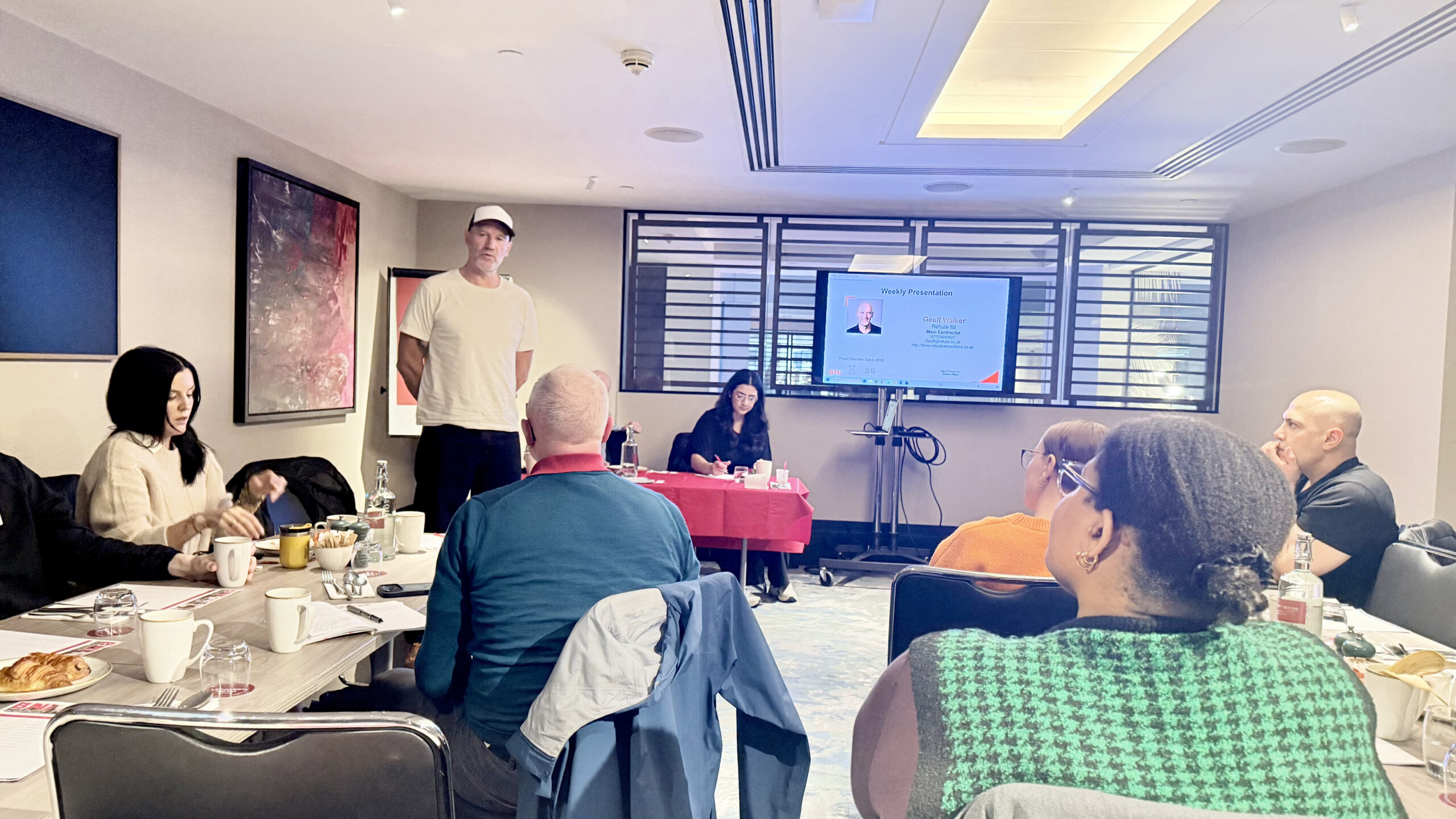 Alex at BNI Monument in London, grateful for a warm welcome and strong referrals.