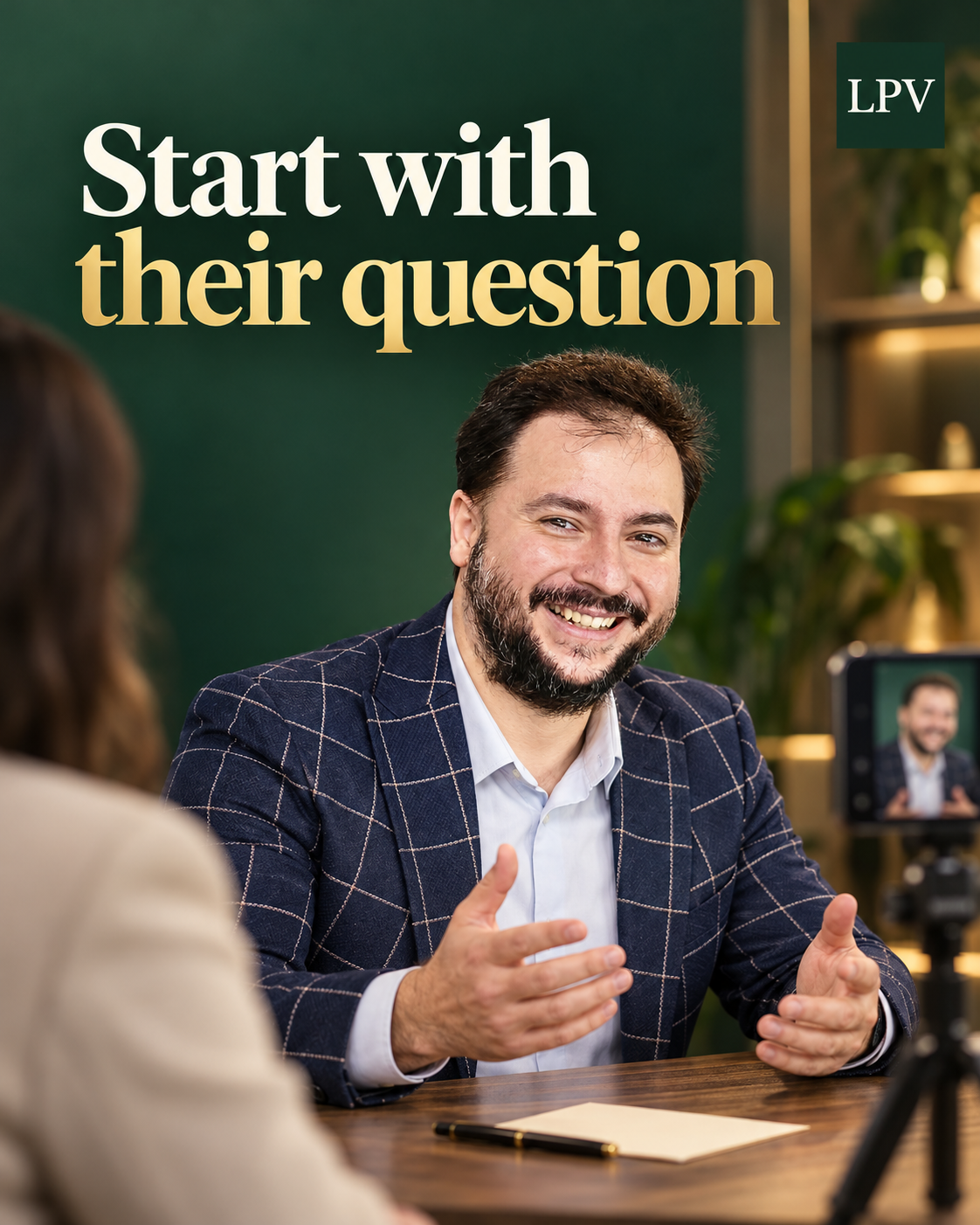 A customer question becomes a helpful social media post for a London business.