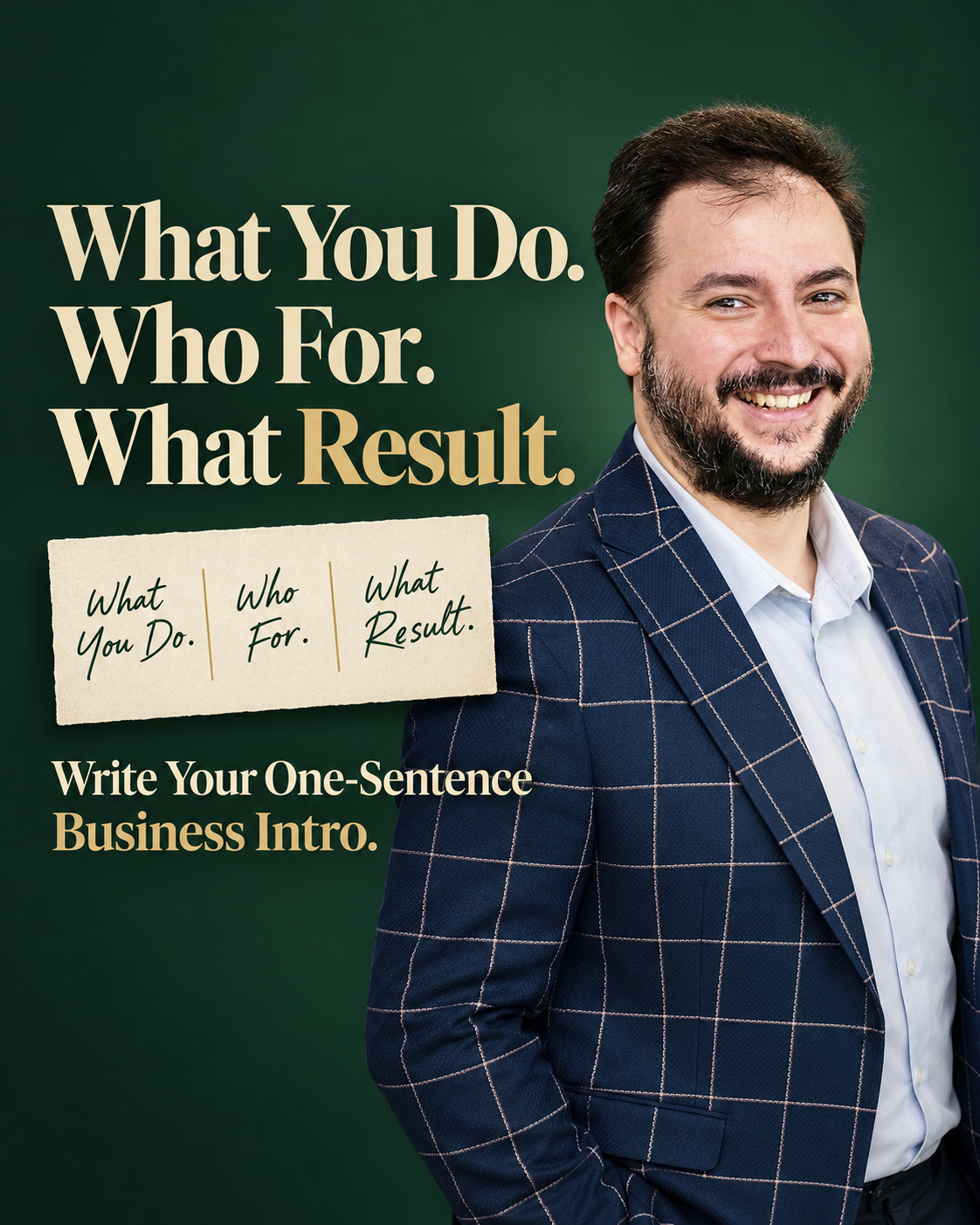 London business owner rewriting vague 